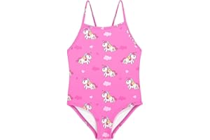 weVSwe Bañador Niña de Una Pieza Bañadores Natacion Bebe Traje de Baño para Piscina y Playa 2-10 Años