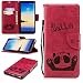 Produktbild Samsung Note 8 Hülle, Samsung Note 8 Schutzhülle, Samsung Note 8 coverAlfort Lederhülle PU + PC Hülle für Samsung Note 8 Ledercase Handytasche mit Standfunktion und Kartenfächer (Rot)
