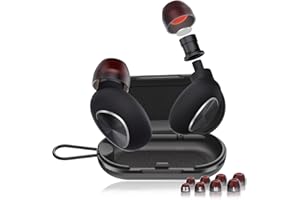 GREEMOSI 33dB Noise Cancelling Ear Plugs, Silicone Ear Plugs with 8 Ear Tips, Carry Case, Earplugs for Noise Reduction. Reusable Ear Plugs for Sleeping, Snoring, Study, and Swimming, XS/S/M/L Sizes Included