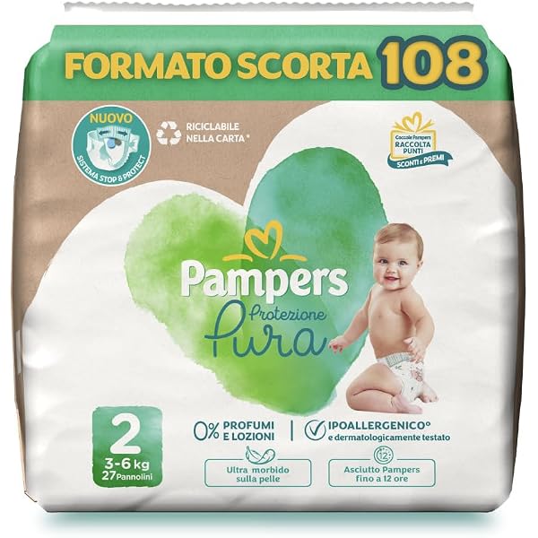 Pannolini Pampers Taglia 5 (11-16 Kg) - 58 Pezzi, Protezione Premium Per Pelle Sensibile