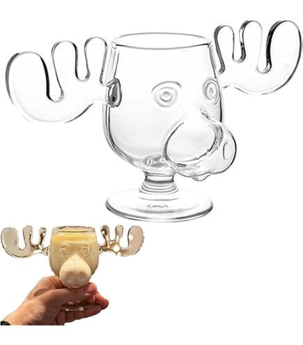 Spoontiques, Elchtasse, National Lampoon Weihnachtsurlaub, aus Acryl, Griswold Elchbecher, 11,4 cm, 177 ml, Transparent Sonstiges