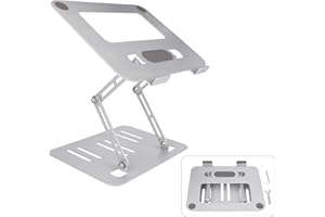 QIUMIN Supporto PC Portatile, Supporto per Portatile Ergonomico in Alluminio, Supporto per Laptop Compatibile con Portatili da 10-17"