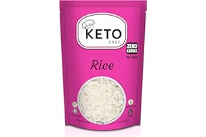 Keto Chef Paleo Friendly Slim Rice (Pack of 6, 270g)- Konjac Flour Instant Vegan Rice, Shirataki, Free-from, Contains Zero Carb & Sugar, Low Calorie Healthy Diet Food, Ready to Eat