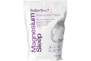 BetterYou Fiocchi da Bagno Minerali per il Sonno al Magnesio, Magnesio Zechstein Infuso con Lavanda e Camomilla per Lenire i Muscoli Doloranti, Oli Essenziali Rilassanti per un Sonno Profondo, 1 kg