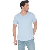 Black Horn Men's Wide Collar 100% Cotton Shabby T-Shirt