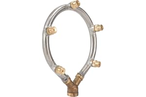 Okuyonic 5-Kopf-Nebeldüse, Nebeldüse Edelstahlmaterial Kreisförmige Nebeldüse mit 5 Nebeldüsen für die Gartenlandwirtschaftsbewässerung