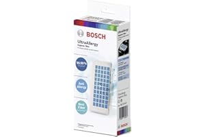 BOSCH HAUSGERÄTE Bosch UltraAllergy Filtre hygiénique pour aspirateur BBZ154UF 99,99 % Filtre bactérien compatible avec les séries GL-85 In'genius, GL-80 In'genius/Perfectioniste, GL-70 Ergomaxx'x, GL-50 Free'e