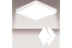 litren [2 Pezzi] Plafoniera LED Soffitto 1800LM 18W 4000K Lampada da Soffitto LED Quadrata Plafoniera Moderna Lampada IP44 Impermeabile Plafoniera Bagno, Cucina,Ufficio, Garage, Sala, Balcone
