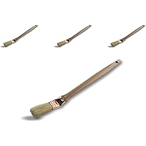 PENNELLIFICIO 2000 | Set De 3 Pinceaux Professionnels Pour Radiateurs, Avec Manche En Bois Pour La Peinture De Radiateurs, Profilés Et Angles, Dimensions De La Virole 3, 4, 5 Cm