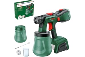 Bosch Pistolet à peinture sans fil AdvancedSpray 18V-500 (laques, vernis, peintures à disp./latex ; 3m²/min ; 2x godets 1 200 ml ; système 18V ; sans batterie)
