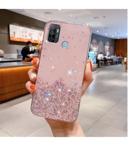 Cover Per OPPO A53/A53S Con Rose E Strass: Custodia TPU Morbida, Antigiallo, Protezione Antiurto - 2