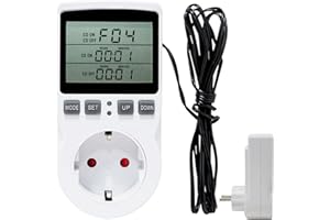 Binnan Digital Termostato Regulador de Temperatura, Controlador de Temperatura LCD, Termostato Digital con Sonda para Plantas, Reptiles y Invernadero