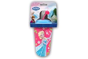 Disney Die Eiskönigin Elsa & Anna Mädchen Trinkbecher mit Strohhalm - pink