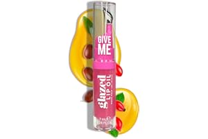Give Me Cosmetics, Glazed Lip Oil, Infused with Jojoba Oil, Intensely Hydrating and Delivers a Gorgeous, Glossy Finish - Blazin' Berry