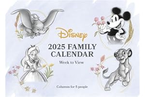 2025 Calendar Disney Heritage Week to View A4 Family Organiser Calendar Official Product