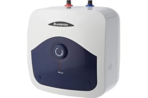 Ariston - Calentador de agua eléctrico de 10 litros, debajo del fregadero, blanco, Clase energética B