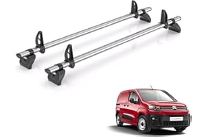 VAN DEMON Rhino Roof Rack for Citroen Berlingo 2018+ [Only Fits M (L1) Wheelbase Models] 2 Roof Bars + Loadstops - GB2FL/KLS2