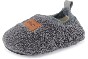 MK MATT KEELY Pantofole da Casa Bambini 1-7 Anni Ragazze Ragazzi Antiscivolo Leggero Comode Calzini Scarpe in Sherpa Vello