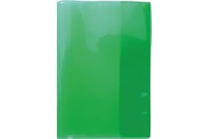 HERMA 19613 Notebook Covers A5 Transparent Green, Pack of 10, Book Covers Made of Durable, Wipe-Clean & Extra Thick Polypropylene Film, Transparent Notebook Cover Set for School Notebooks, Coloured