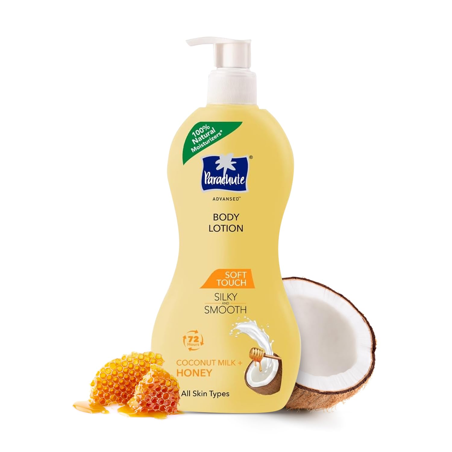 Parachute Advansed Soft Touch Body Lotion for Women & Men, All Skin types, 400ml | Pure Coconut Milk & Honey, 100% Natural, 7