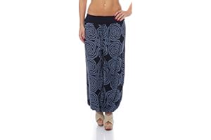 MALITO MORE THAN FASHION Malito Donna Pantaloni Disegno Spirale Aladin Harem Pantaloni Pump Baggy Yoga 1718