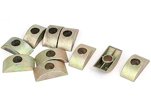 UXCELL sourcingmap 8mm Hole Dia Furniture Connector Half Moon Nuts Spacer Washer Bronze Tone 10PCS