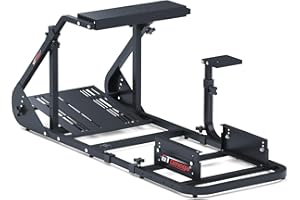 GT OMEGA ART Cockpit Frame (No Seat) - Steel Frame Provides Stability, Fully Adjustable, Pre-Drilled for MOZA, Logitech, and More