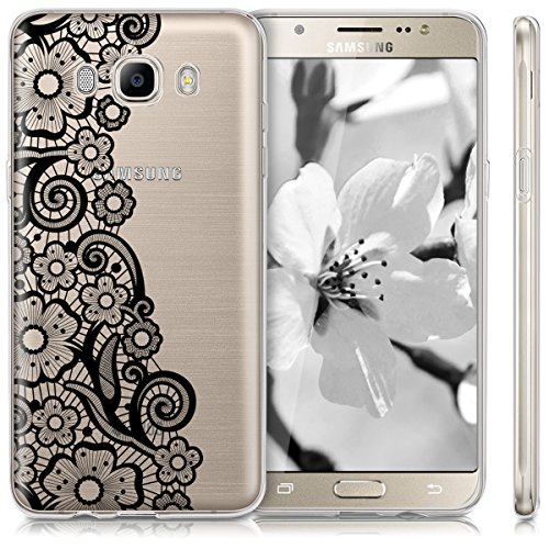 kwmobile Funda para Samsung Galaxy J5  2016  DUOS - Case para m  vil en TPU silicona - Cover trasero Dise  o Flores dibujadas en negro transparente reviews kwmobile Funda para Samsung Galaxy J5  2016  DUOS - Case para m  vil en TPU silicona - Cover trasero Dise  o Flores dibujadas en negro transparente