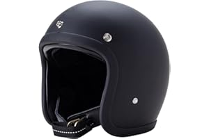 BAUTI Casco Moto Retrò Giapponese FRP Aperto Casco Jet Vintage 3/4 Design Del Corpo Del Piccolo Casco Caschi Da Equitazione Uomo E Donna Certificati ECE Ciclomotori Scooter C,L=(56-57CM)