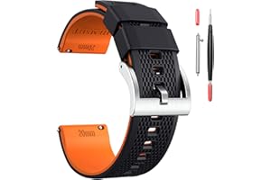 HEMSUT H Hemsut Silicone Watch Bands, 18mm 20mm 22mm Quick Release Rubber Watch Strap for Men Women Soft Replacement, 10 Colors for Choose