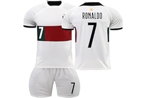 PANGKII Maillot de Foot Enfant Al Nassr & Al Ittihad Jeddah Home & Away Ensemble de Football, Ensemble de Foot T-shirt, Short et Chaussettes Homme Garçon Vêtements