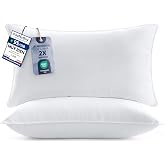Utopia Bedding Pillow 40 x 80 cm Pack of 2, Hollow Fibre, White | Pack of 2 Pillows, Hollow Fibre Filling, Comfortable for Sl
