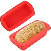 VFANDV Silicone Moulds 2 Pieces, Non-Stick Rectangular for Baking Bread, Cakes, Toasts - Cake and Pastry Mould