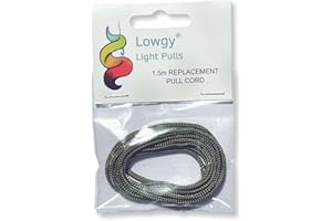 Lowgy 1.5m Replacement Light Pull Cord - 2mm Coloured Cord for Bathroom Light Switches (Khaki)