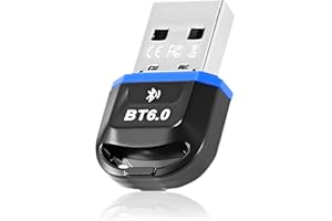 Pixelure Adaptateur Bluetooth 6.0 pour PC, Adaptateur USB Bluetooth Compatible avec Windows 11/10/8.1 pour PC de Bureau/Ordinateur Portable/Casque/Clavier/Souris/stéréo Bluetooth