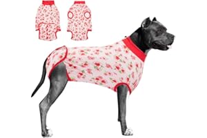 PetWarm Recovery Suit for Dogs, Dog Cat After Surgery Onesie for Male & Female Dogs, Post-Spay & Neuter, Weaning, Prevents Licking Cotton Protect Dog Abdominal Dog Cone & E-Collar Alternative, Large