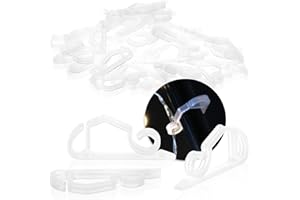COM-FOUR® 100x haki rynnowe do lampek choinkowych - plastikowe haki rynnowe - mocowanie do zewnetrznych lampek choinkowych