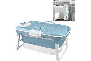 YUENFONG Vasca da bagno per adulti pieghevole Bathtub vasca doccia pieghevole con copertura rimovibile, materiale PP e plastica, dimensioni: 118 x 62 x 52 cm