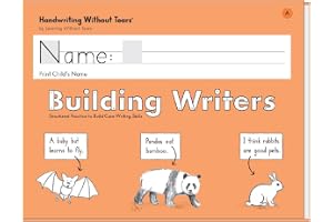 Learning Without Tears, Building Writers A, Student Edition, Age 5+, Kindergarten+, Handwriting Without Tears, Narrative, Information & Opinion Writing, Fluency, School & Home, Tutoring