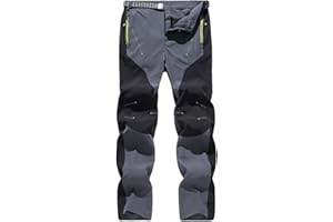 CHEJARITY Pantaloni Trekking Uomo Esterno Asciugatura Veloce Impermeabili Lavoro Traspiranti Convertibile Pantaloncini Softshell Pantaloni da Arrampicata Pantaloni Leggero da Montagna Caccia