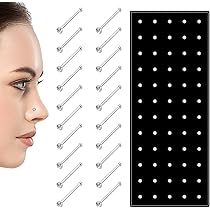 Yolev 60Pcs Nose Studs For Women Stainless Steel Nose