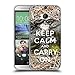 Produktbild Super Galaxy Schutz Hülle TPU Case Schutzhülle Silikon Tasche Dünn Transparent // Q01022396 keep calm and carry on 1117 // HTC One M8