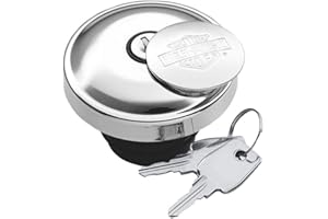 HARLEY-DAVIDSON B & S - Tappo serbatoio per moto, cromato o nero, con 2 chiavi, nero