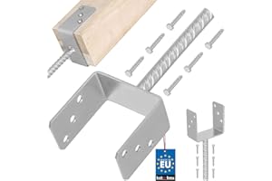 KOTARBAU® Supporto per pali 121 mm per Pali per Recinzioni Legno Ancoraggio Pali al Calcestruzzo Staffe a U Fissaggio Pali Legno Staffe per Travi in Legno Supporto Trave
