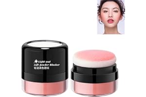 INSKIN Blushers for Cheeks Make up, Single Color Korean Powder Blush, Lightweight, Long-Lasting, Easy to Blend Loose Powder, Build in Mirror Blush Powder for Cheeks & Eyes (01# Coral Red)