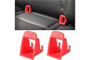 JNNJ 2 Piezas Sistemas Montaje Asiento De Coches, Soporte Montaje Asiento Para Coches, Soporte Adaptador Anclaje ISOFIX Para Asiento Coche, Para Conectores Cinturón Asientos Coches(Rojo)