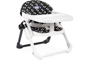 Chicco Chairy Rehausseur Siège Bébé, Rehausseur Convertible en Chaise Enfant Évolutive Portable et Réglable, avec Fermeture Compacte et Plateau Amovible - de 6 mois à 3 ans (15 kg) - Sweetdog