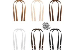 Ovtai 12 pièces Bandouliere pour Sac, Anse de Sac en Cuir Poignées de Sac 60 cm Anse pour Sac à Main Amovible avec 48 Clous pour Sac à Main, Porte-Monnaie, Sangle Sac Bandoulière (6 Couleurs)