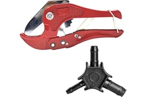 NIYATA Coupe Tuyau et Ebavureur Multicouche Ensemble D'outils, Pince Coupe Tube pour Coupe-tube en 1-5/8 Pouces 42 MM, Calibreur Ebavureur pour Tuyau de Diamètre 16-20-25 MM avec Poignée Ergonomique (Noir)