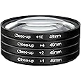 eWINNER 49mm Close-up Filter Kit 4 PCS(+1,+2,+4,+10) Macro Filter Accessory Close-up Lens Filter Kit Set w/Lens Filter Pouch for Canon Nikon Sony Pentax Olympus Fuji DSLR Camera+Filter Pouch for Lens